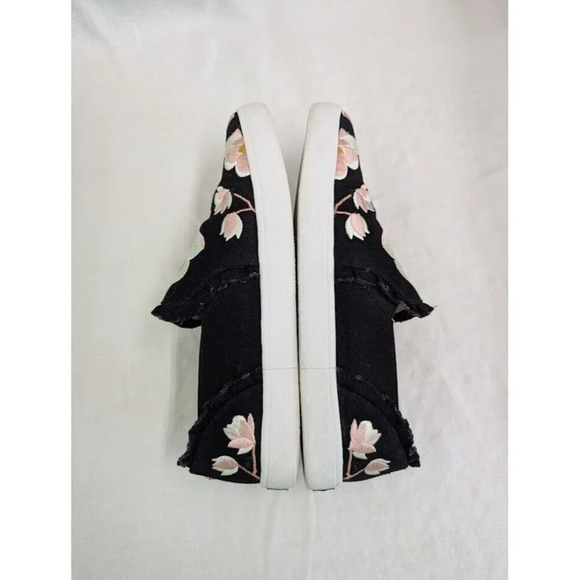 Kate Spade Floral Leonie Embroidered canvas slip on shoes women's size 9.5 - Picture 9 of 13